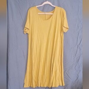 Golden Yellow Short Sleeve Dress